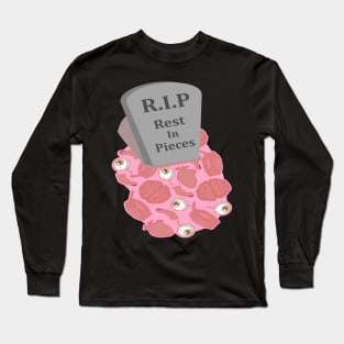 Halloween R.I.P Rest in Pieces Grave and Body Organs. Long Sleeve T-Shirt